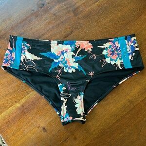 Roxy Tropical Floral Swim Bottoms Large